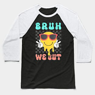 Bye Bruh We Out End Of School Retro Sunglasses Teacher Boys Baseball T-Shirt